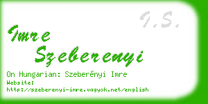 imre szeberenyi business card