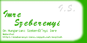 imre szeberenyi business card